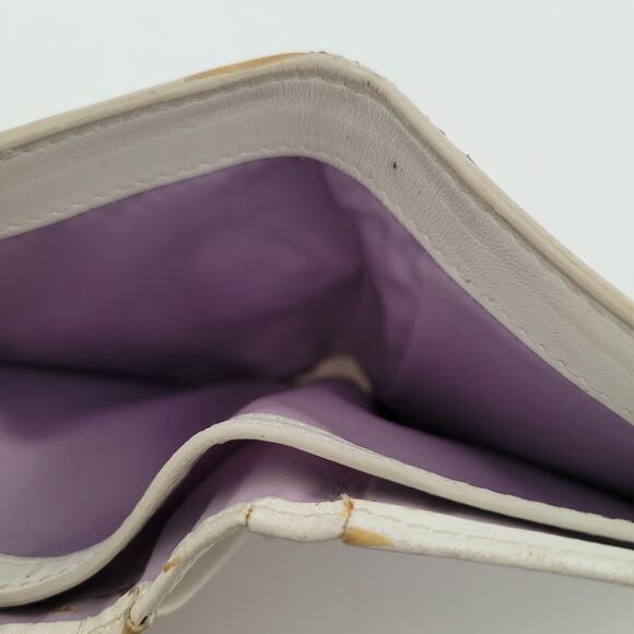 Coach Madison Wallet White Bifold 3x3 Mini Small Card Bill Holder Logo Compact - Picture 6 of 12